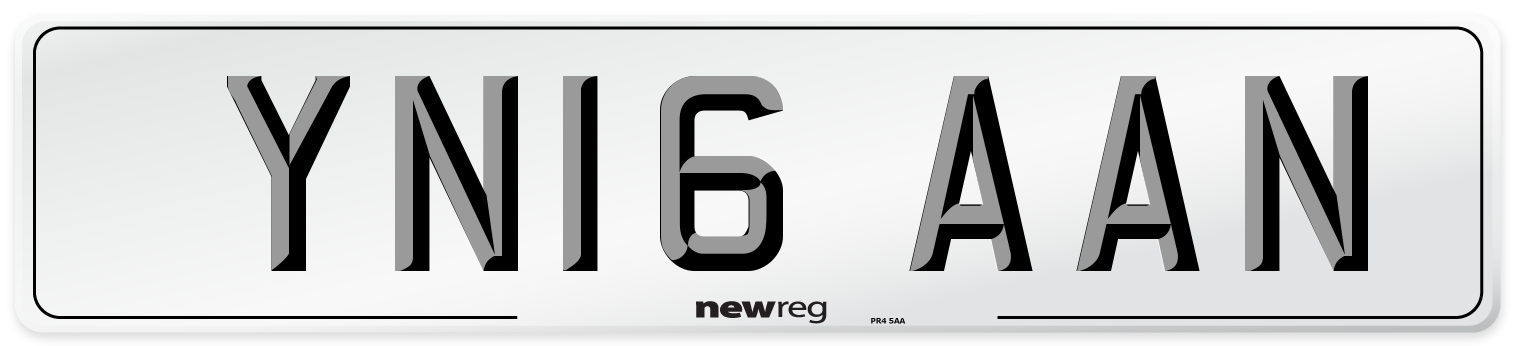 YN16 AAN Number Plate from New Reg